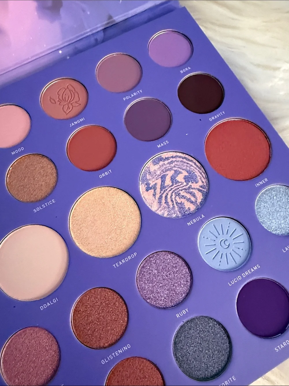 Morphe Constellation Sky Eyeshadow Palette — Purple & Coral Pink Artwork